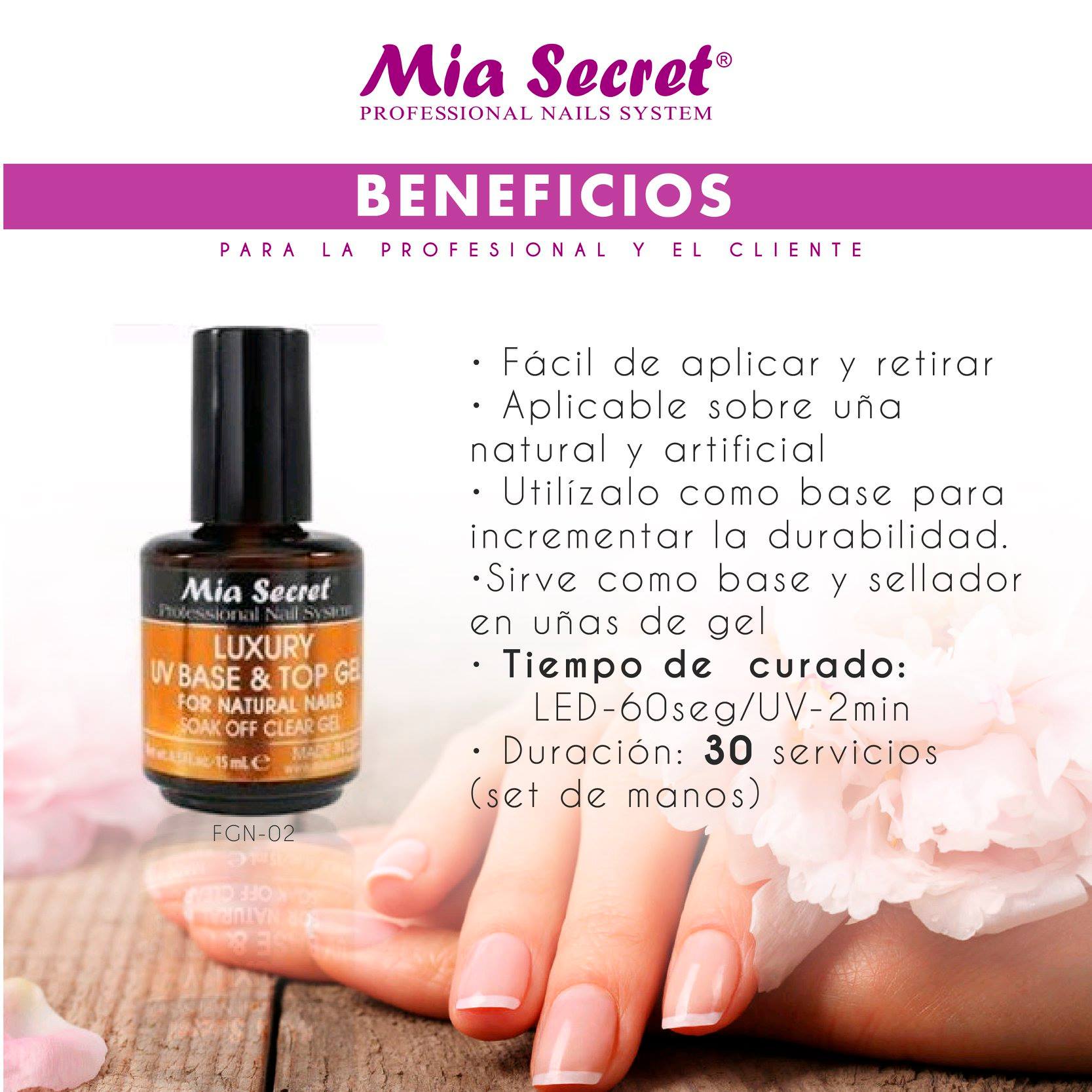 BASE & TOP GEL MIA SECRET - MAGÚ ECUADOR