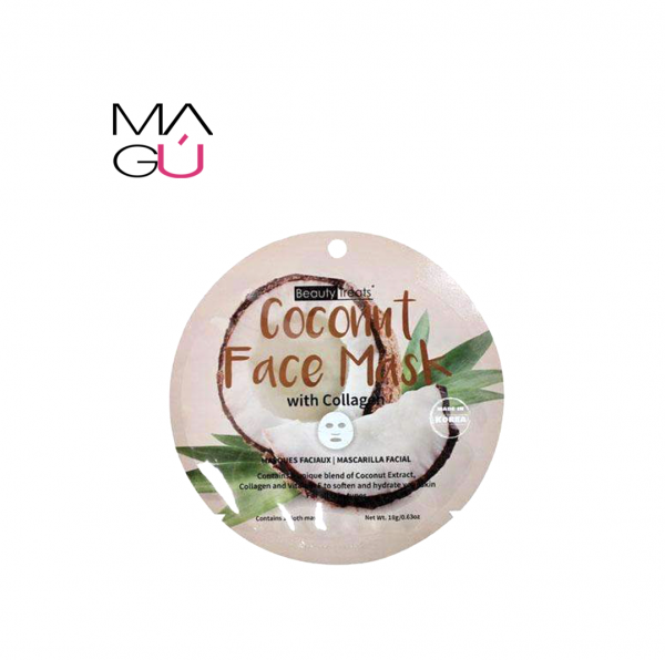 Beauty Treats Coconut Face Mask wCollagen. 18g