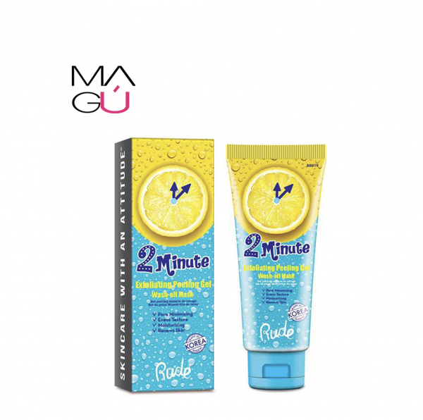 Exfoliante de rostro peeling gel Wash of Mask marca rude