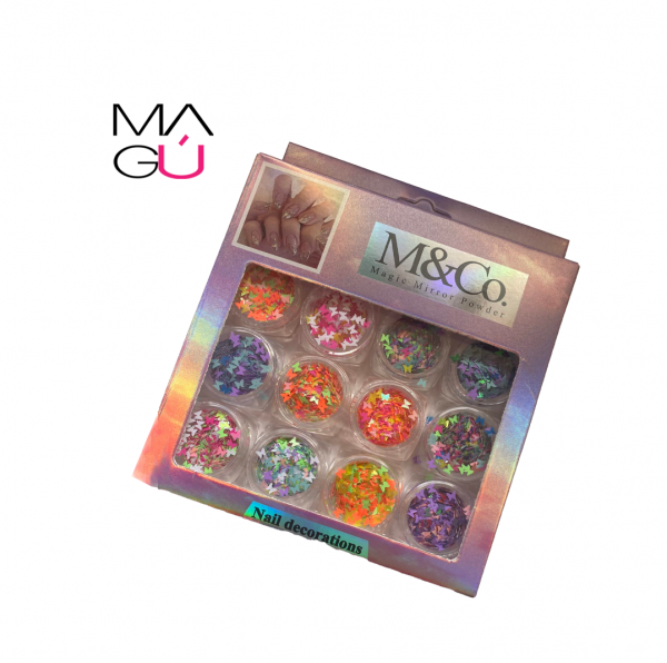 MAGU_Nail Decorations M&CO. Magic Mirror Power De Mariposa